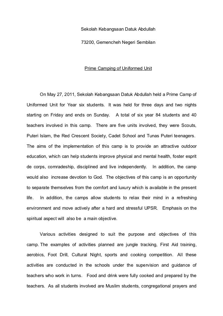 example of report writing essay